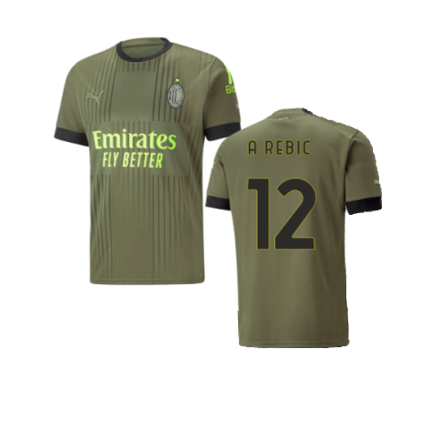 2022-2023 AC Milan Authentic Third Shirt (S.CASTILLEJO 7)