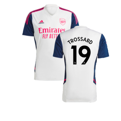 2022-2023 Arsenal Training Jersey (White) (Trossard 19)