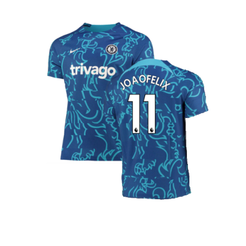 2022-2023 Chelsea Pre-Match Training Shirt (Blue) (Joao Felix 11)