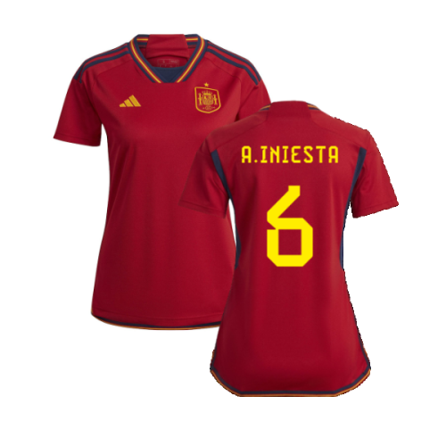 2022-2023 Spain Home Shirt (Ladies) (A.Iniesta 6)