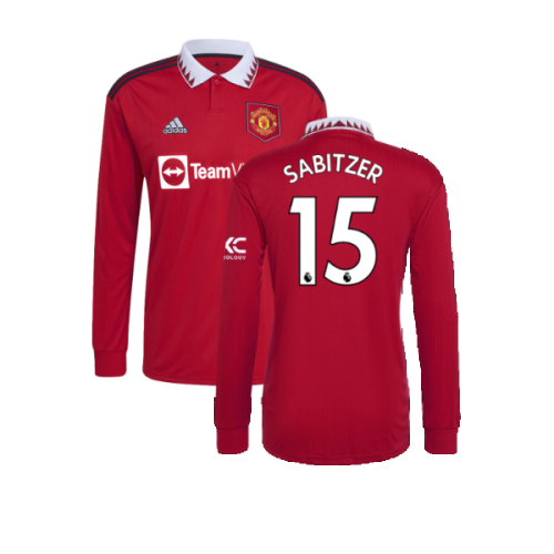 2022-2023 Man Utd Long Sleeve Home Shirt (Sabitzer 15)