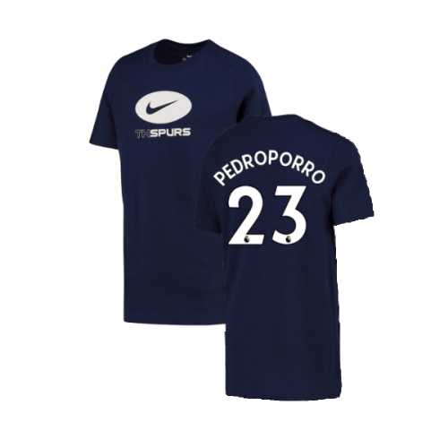 2022-2023 Tottenham Swoosh Tee (Navy) (Pedro Porro 23)