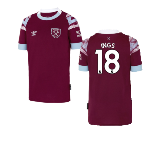 2022-2023 West Ham Home Shirt (Kids) (Ings 18)