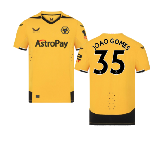 2022-2023 Wolves Home Pro Jersey (Joao Gomes 35)