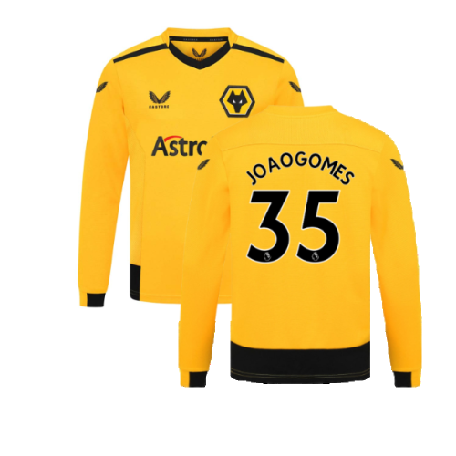 2022-2023 Wolves Long Sleeve Home Shirt (Kids) (Joao Gomes 35)