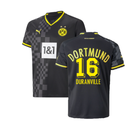 2022-2023 Borussia Dortmund Away Shirt (Kids) (Duranville 16)