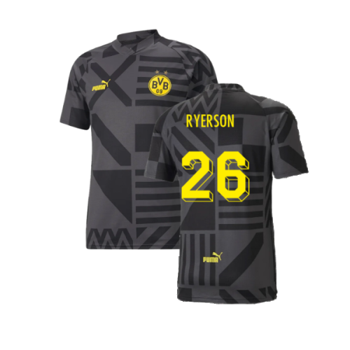 2022-2023 Borussia Dortmund Pre-Match Shirt (Black-Asphalt) (Ryerson 26)