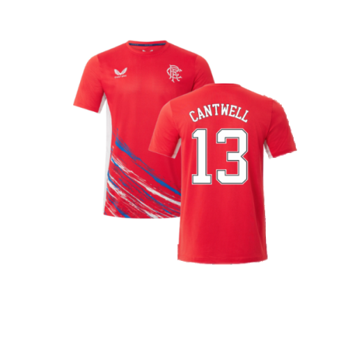 2022-2023 Rangers Matchday Short Sleeve T-Shirt (Red) (Cantwell 13)