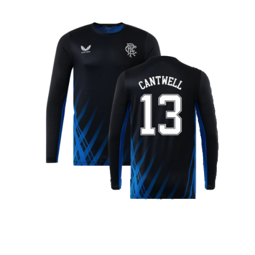 2022-2023 Rangers Training Long Sleeve Tee (Black) (Cantwell 13)