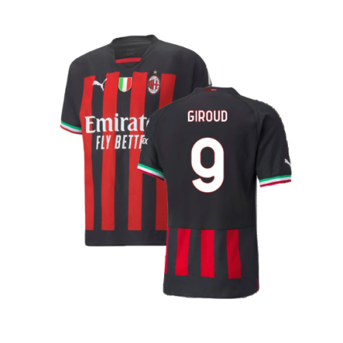 2022-2023 AC Milan Authentic Home Shirt (Giroud 9)