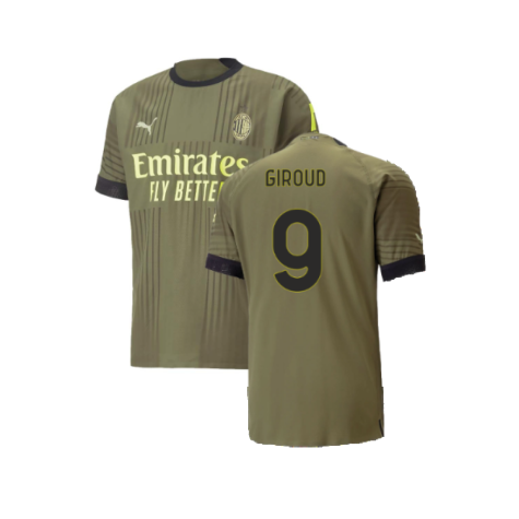 2022-2023 AC Milan Authentic Third Shirt (Giroud 9)