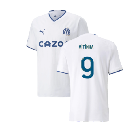 2022-2023 Marseille Authentic Home Shirt (Vitinha 9)