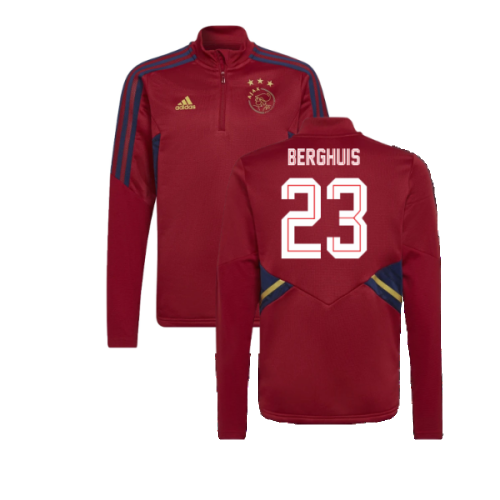 2022-2023 Ajax Training Top (Red) - Kids (Berghuis 23)