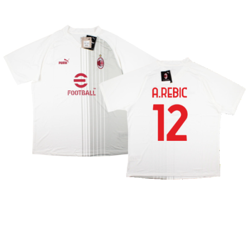 2022-2023 AC Milan Pre-Match Shirt (White-Red) (A.REBIC 12)