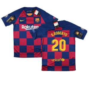 2019-2020 Barcelona CL Home Shirt (Kids) (O.DEMBELE 11)