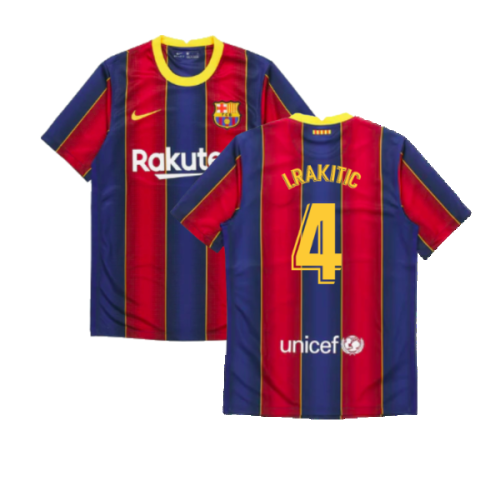 2020-2021 Barcelona Home Jersey (I.RAKITIC 4)