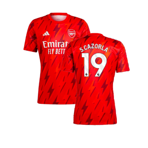 2023-2024 Arsenal Pre-Match Shirt (Red) (S.Cazorla 19)