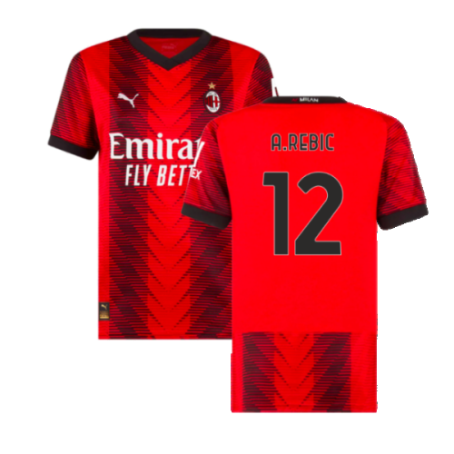 2023-2024 AC Milan Home Shirt (Ladies) (A.Rebic 12)