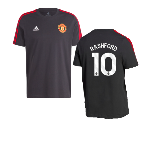 2023-2024 Man Utd DNA Tee (Black) (Rashford 10)