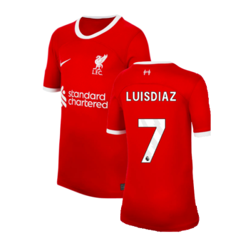 2023-2024 Liverpool Home Shirt (Kids) (Luis Diaz 7)