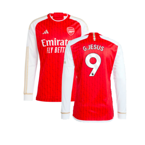 2023-2024 Arsenal Long Sleeve Home Shirt (G.Jesus 9)