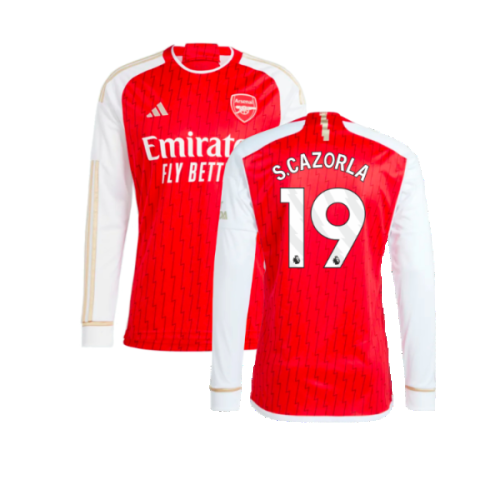 2023-2024 Arsenal Long Sleeve Home Shirt (S.Cazorla 19)