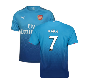 2017-2018 Arsenal Away Shirt (Saka 7) - Kids