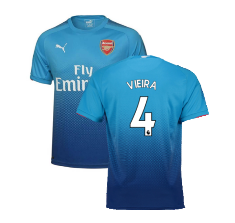 2017-2018 Arsenal Away Shirt (Vieira 4) - Kids