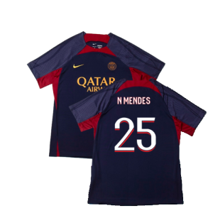 2023-2024 PSG Dri-Fit Strike Training Shirt (Navy) (N Mendes 25)