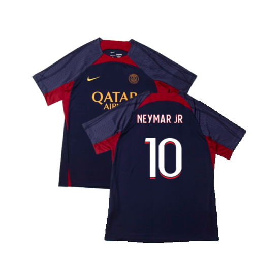 2023-2024 PSG Dri-Fit Strike Training Shirt (Navy) (Neymar JR 10)