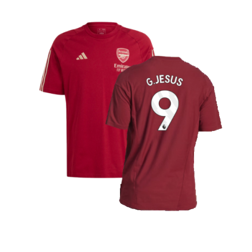 2023-2024 Arsenal Training Tee (Red) (G.Jesus 9)