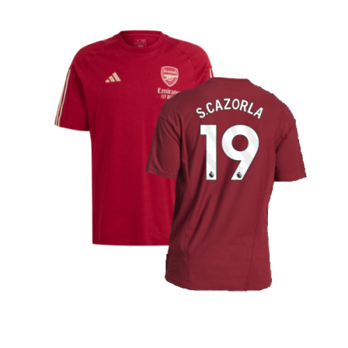 2023-2024 Arsenal Training Tee (Red) (S.Cazorla 19)