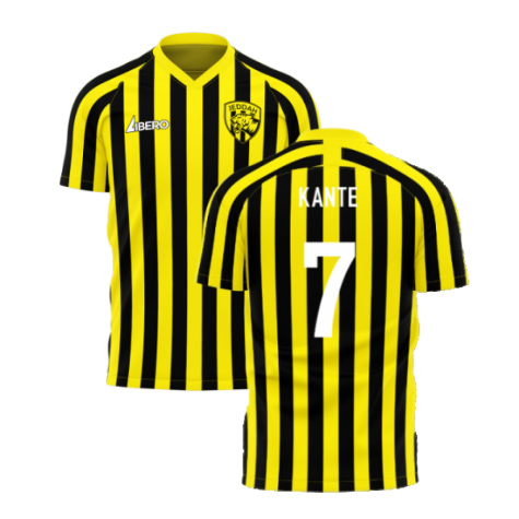 Al-Ittihad 2024-2025 Stripe Home Concept Football Kit (Libero) (Kante 7)