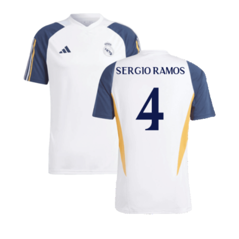 2023-2024 Real Madrid Training Shirt (White) (Sergio Ramos 4)