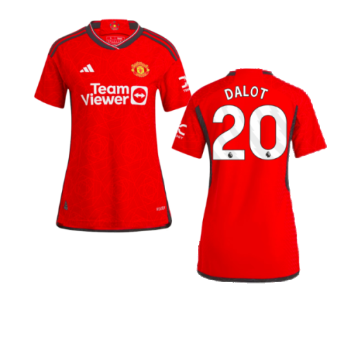 2023-2024 Man Utd Authentic Home Shirt (Ladies) (Dalot 20)