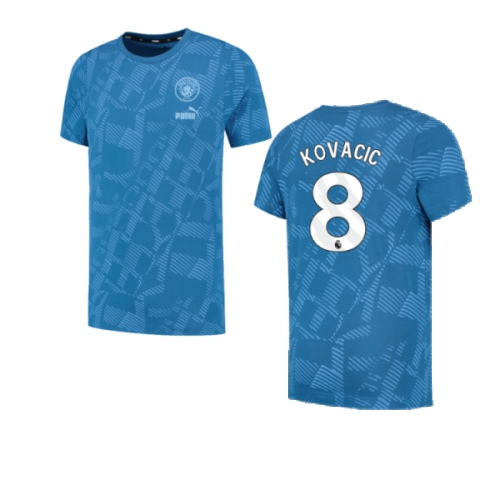 2023-2024 Man City FtblCore AOP Tee (Lake Blue) (Kovacic 8)