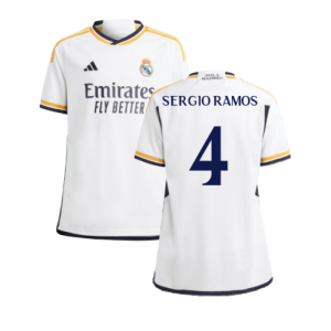 2023-2024 Real Madrid Home Shirt (Kids) (Sergio Ramos 4)