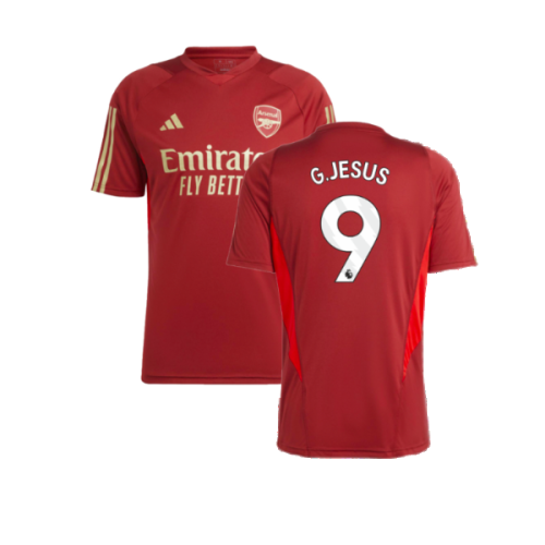 2023-2024 Arsenal Training Jersey (Red) (G.Jesus 9)