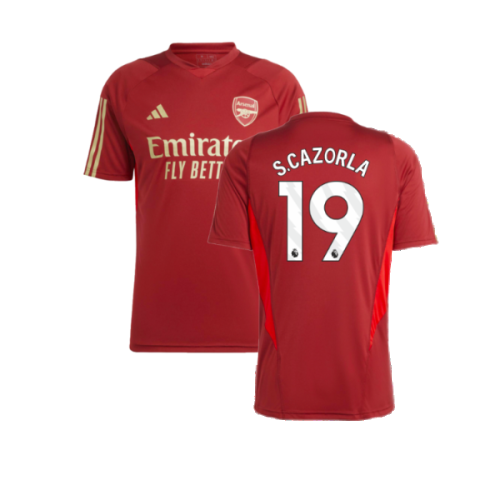 2023-2024 Arsenal Training Jersey (Red) (S.Cazorla 19)