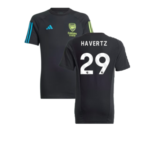 2023-2024 Arsenal Training Tee (Black) - Kids (Havertz 29)