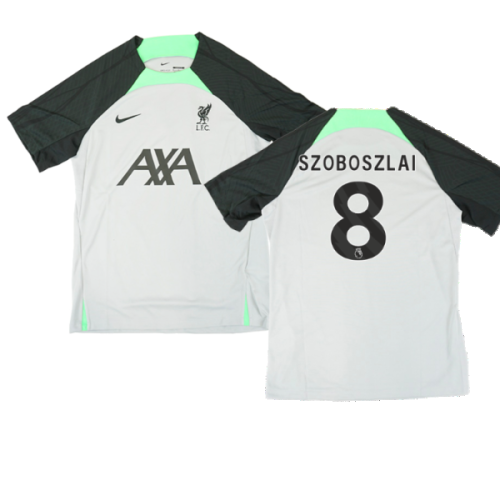 2023-2024 Liverpool Dri-Fit Strike Training Shirt (Grey) (Szoboszlai 8)