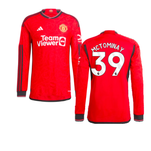 2023-2024 Man Utd Long Sleeve Home Shirt (McTominay 39)