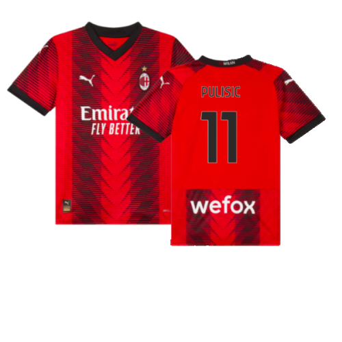 2023-2024 AC Milan Home Shirt (Kids) (Pulisic 11)