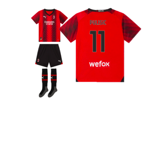 2023-2024 AC Milan Home Mini Kit (Pulisic 11)