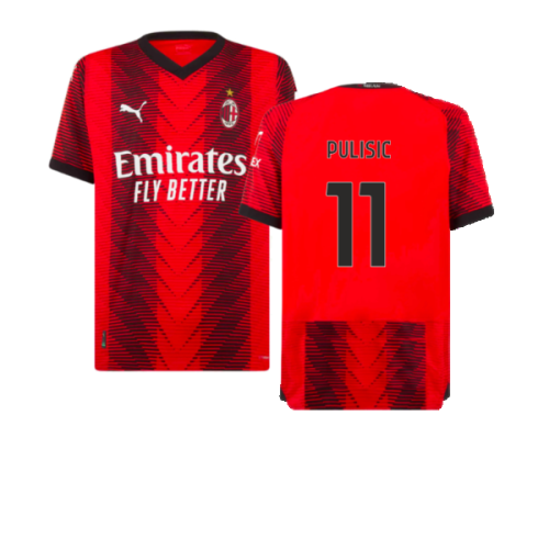 2023-2024 AC Milan Home Authentic Shirt (Pulisic 11)