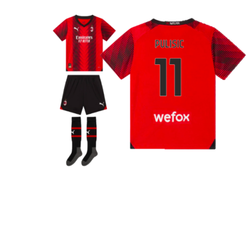 2023-2024 AC Milan Home Mini Kit (Pulisic 11)