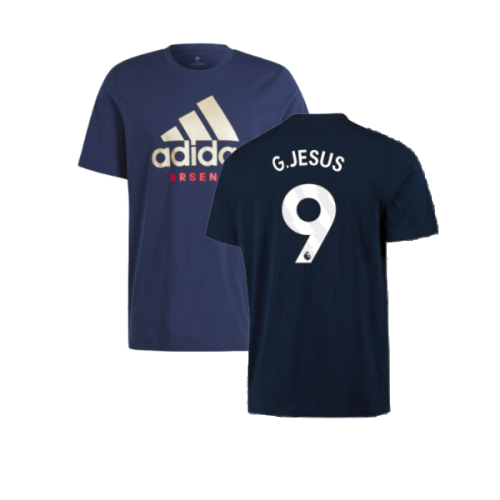 2023-2024 Arsenal DNA Graphic Tee (Navy) (G.Jesus 9)