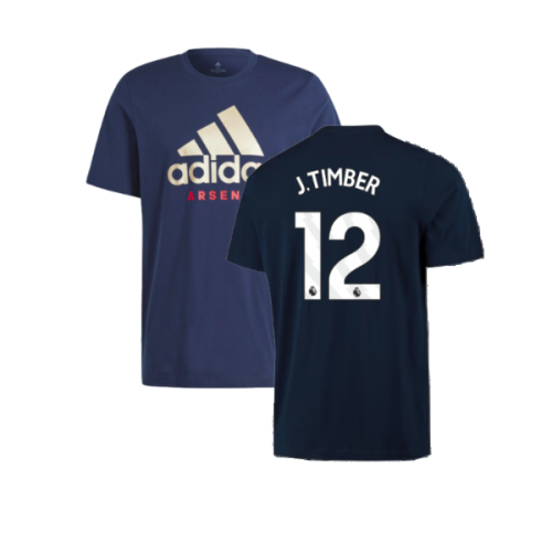 2023-2024 Arsenal DNA Graphic Tee (Navy) (J.Timber 12)