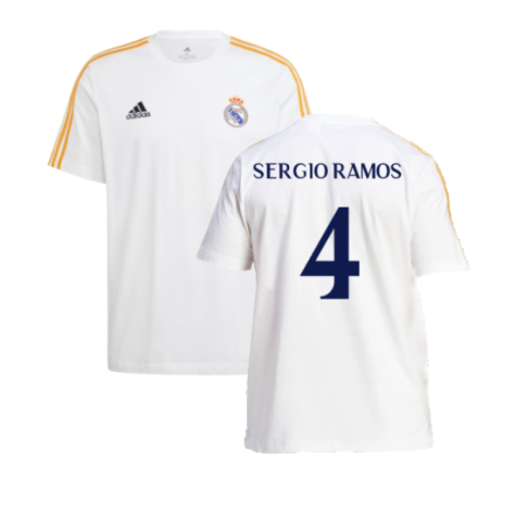 2023-2024 Real Madrid DNA Tee (White) (Sergio Ramos 4)