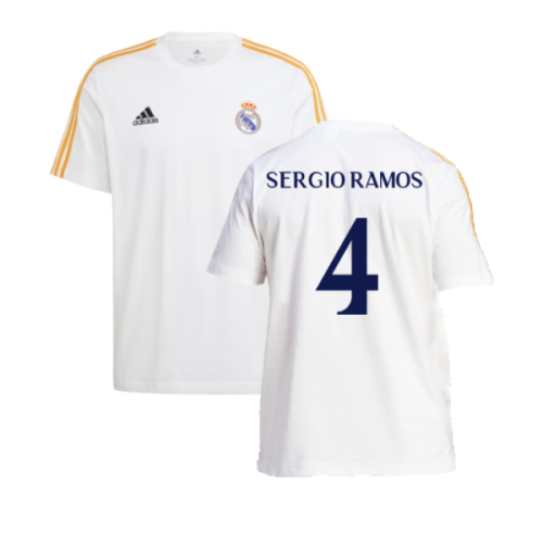 2023-2024 Real Madrid DNA Tee (White) (Sergio Ramos 4)